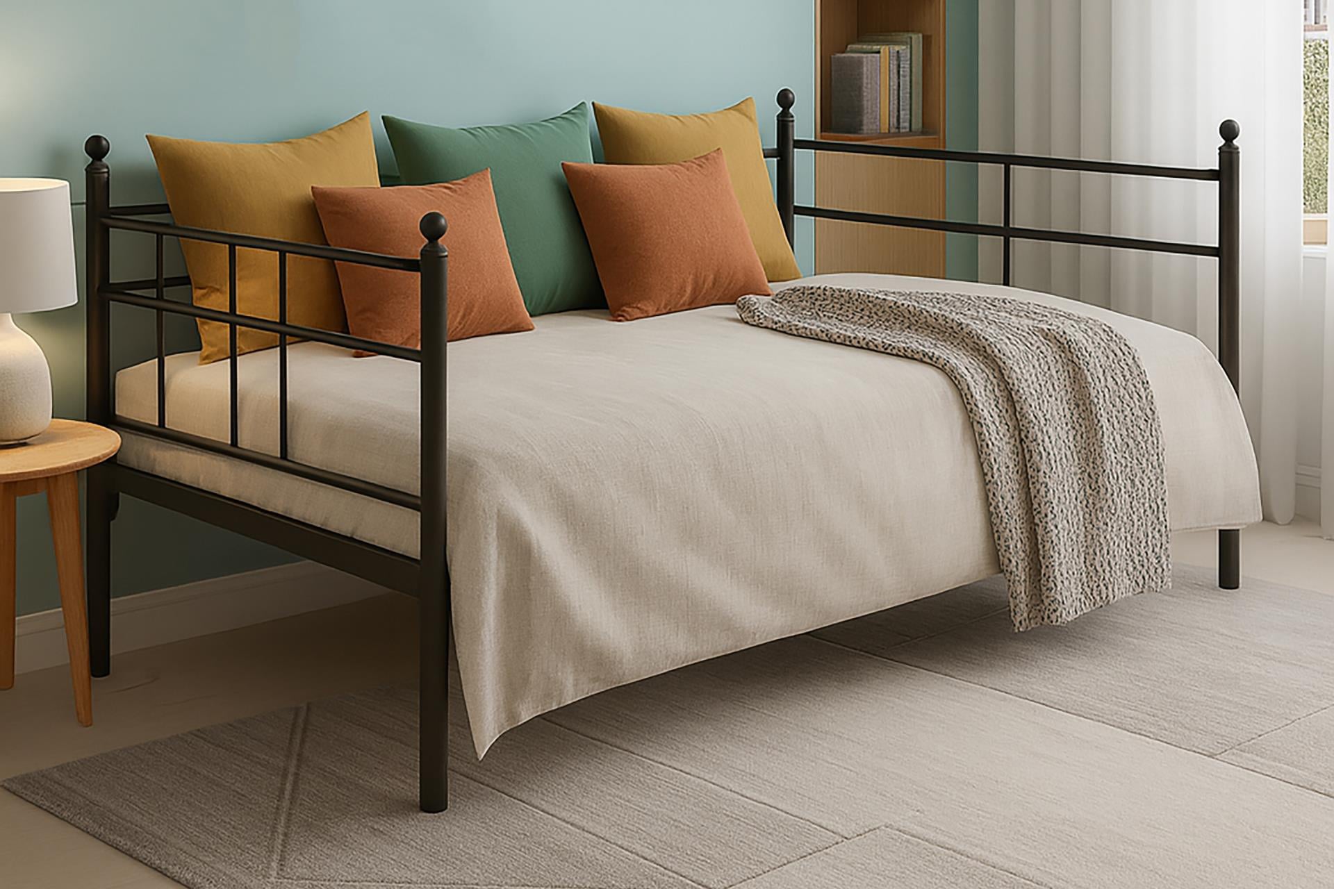 Unimet Soho Daybed Tek Kişilik Siyah Metal Karyola