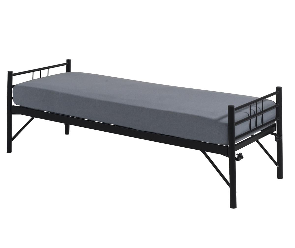 Unimet Tiny Tek Kişilik Siyah Metal Karyola 80X200