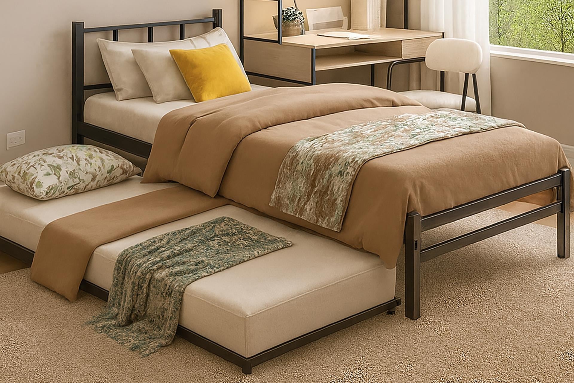 Unimet Titan Yavrulu Metal Karyola Siyah 80x190-90X190
