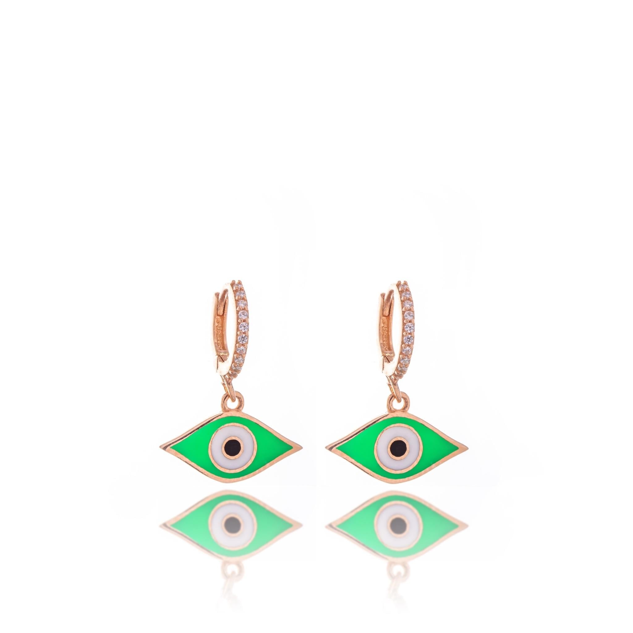 Greenish Eye Gümüş Küpe