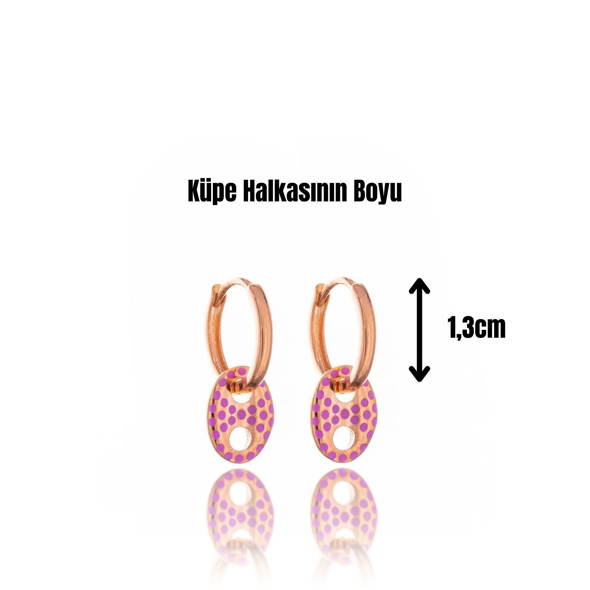 Pink Bubbles Gümüş Küpe