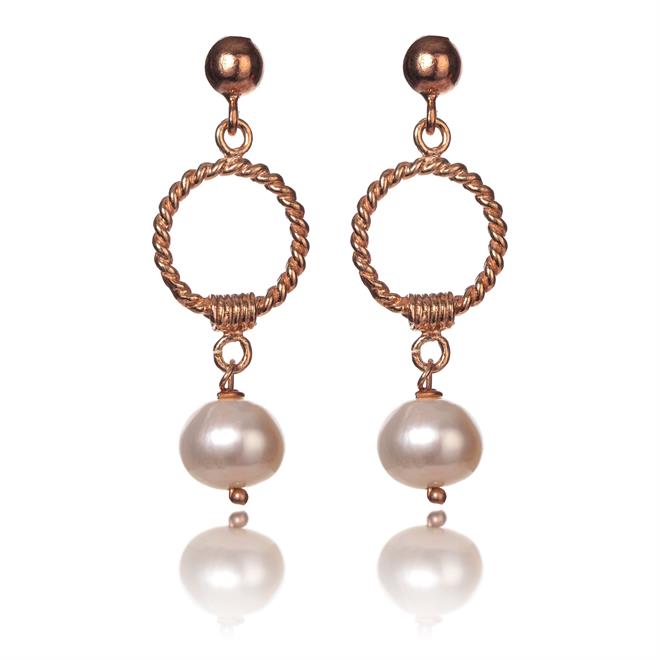Beyaz İnci Gümüş Küpe