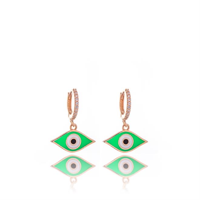 Greenish Eye Gümüş Küpe