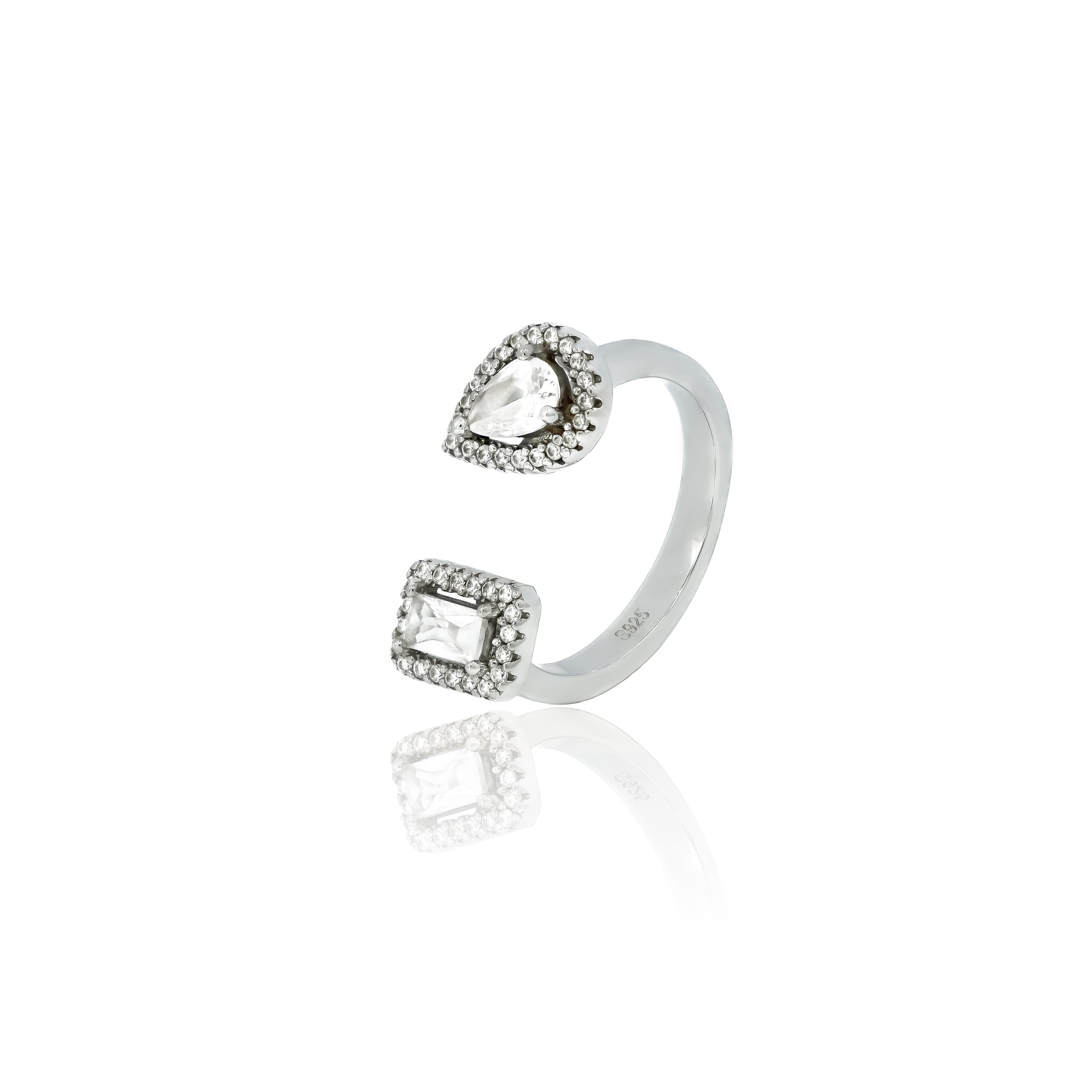 Baget ve Damla Tektaş İthal Gümüş Yüzük