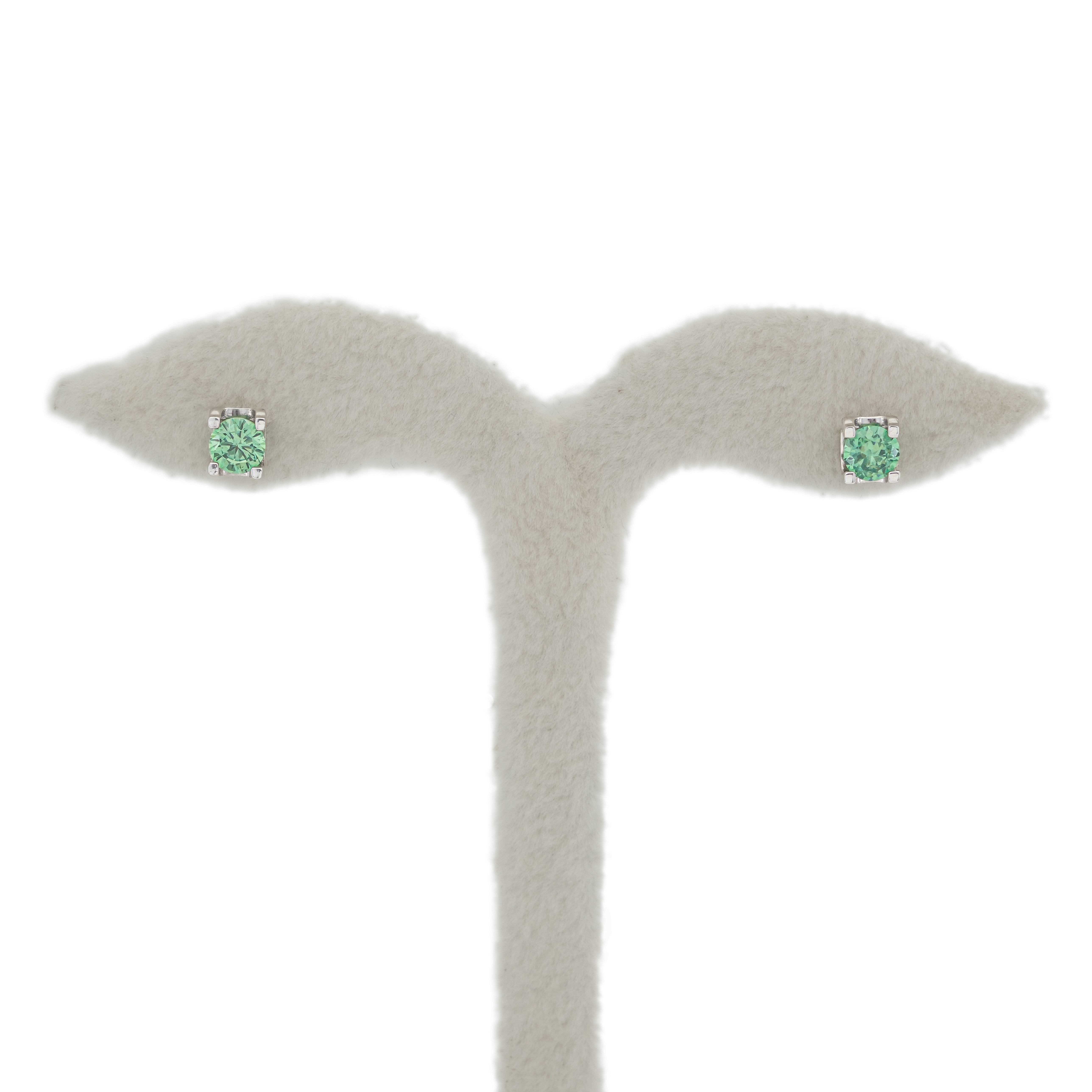 CiCi Yeşil Aleksandrit İthal Gümüş Küpe