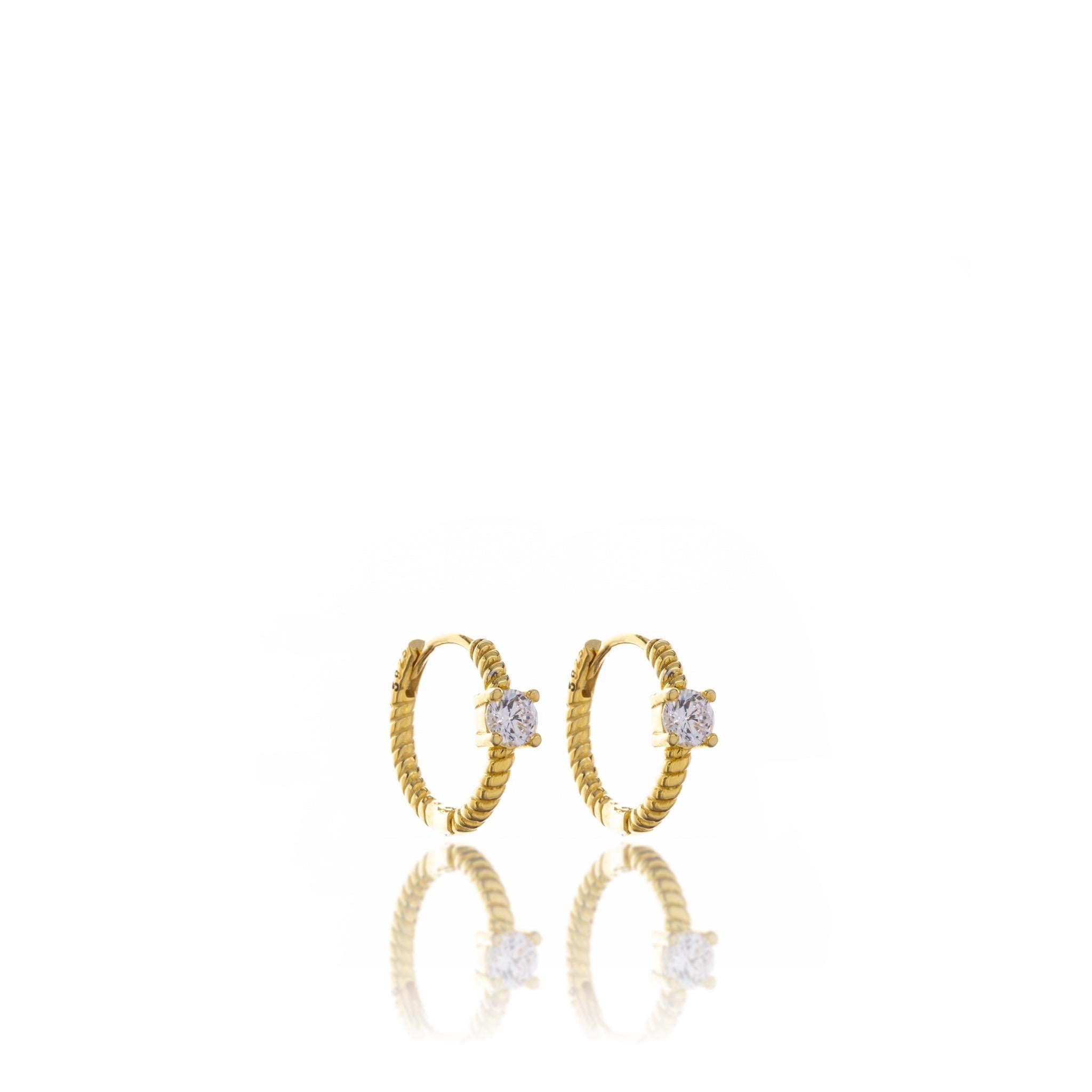 Golden Glamour Gümüş Küpe