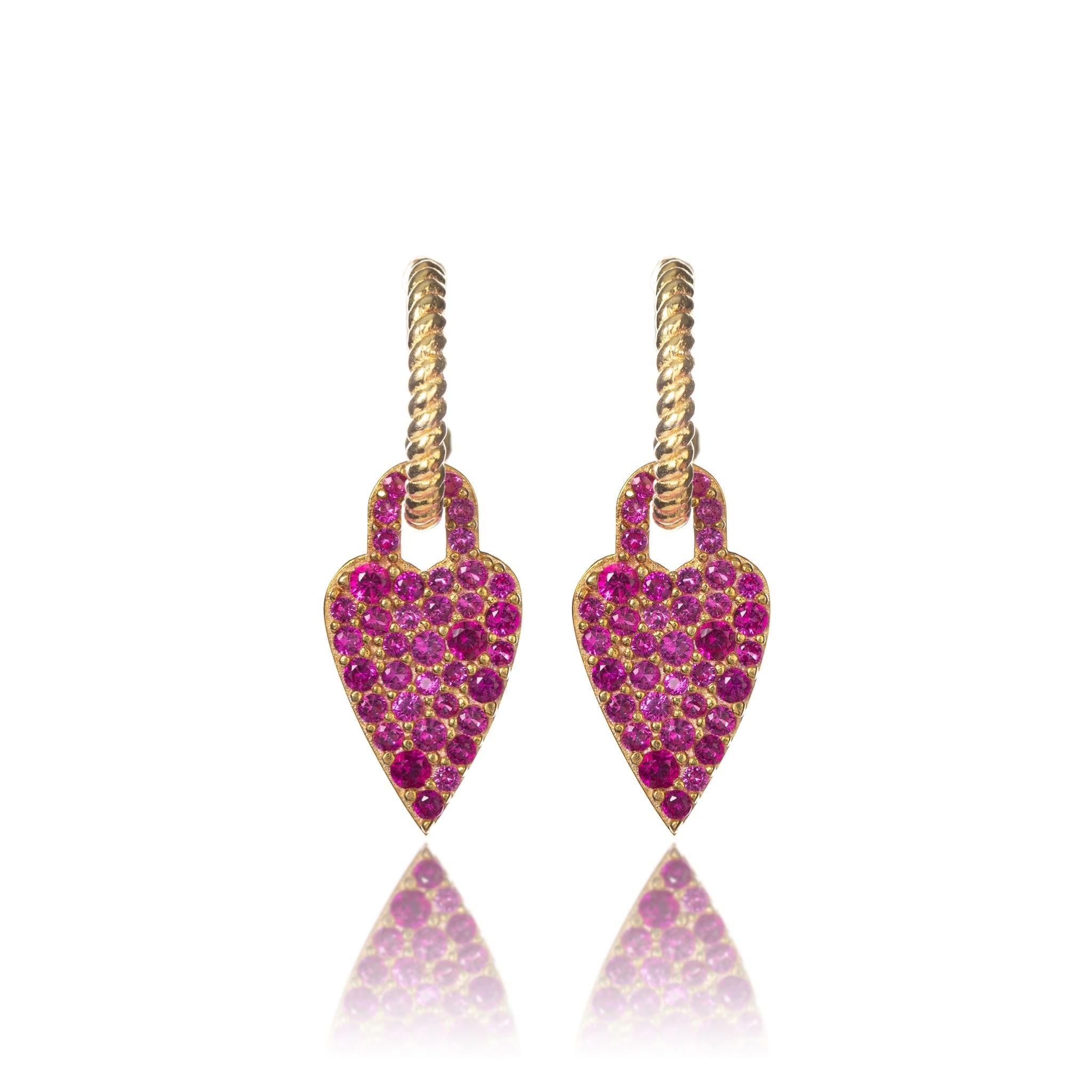 Lovers Ruby Gümüş Küpe