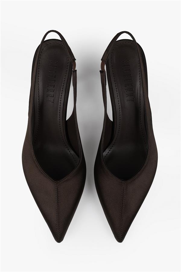 Kadın Avoria Kahve Saten Stiletto