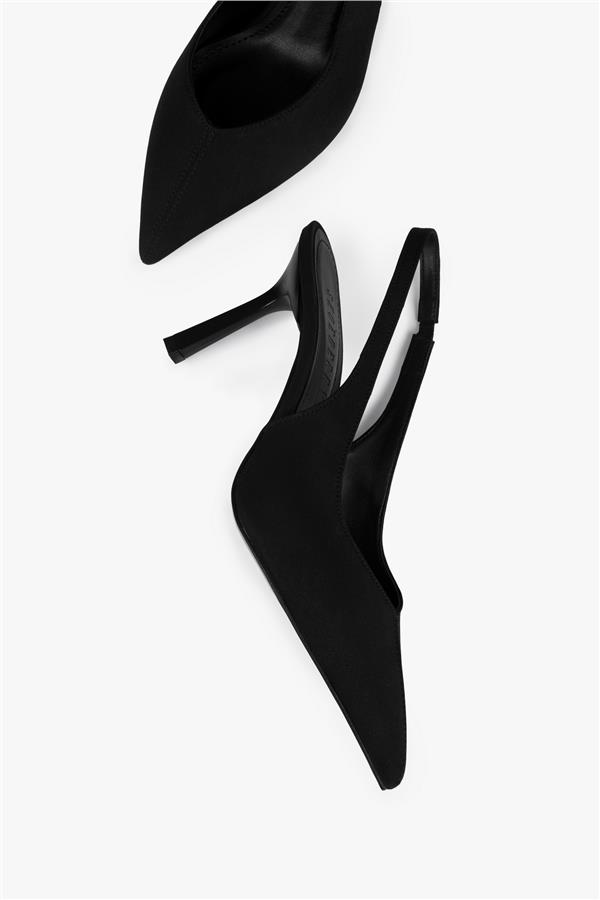 Kadın Avoria Siyah Mat Saten Stiletto