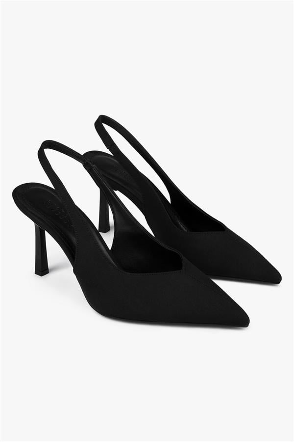 Kadın Avoria Siyah Mat Saten Stiletto