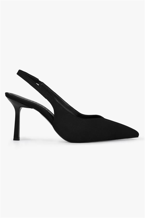 Kadın Avoria Siyah Mat Saten Stiletto