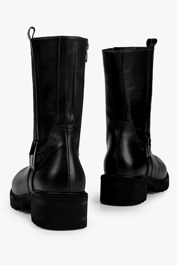 Kadın Axel Siyah Hakiki Deri Bot