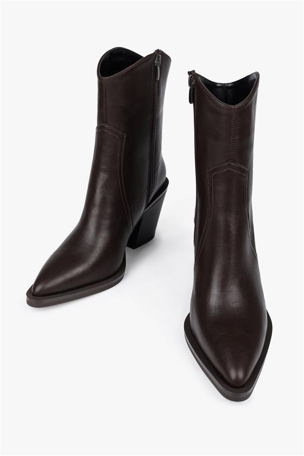 Kadın Bellini Kahve Cilt Kovboy Bot