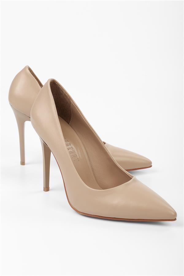 Kadın Deyna Ten Cilt Klasik Topuklu Stiletto
