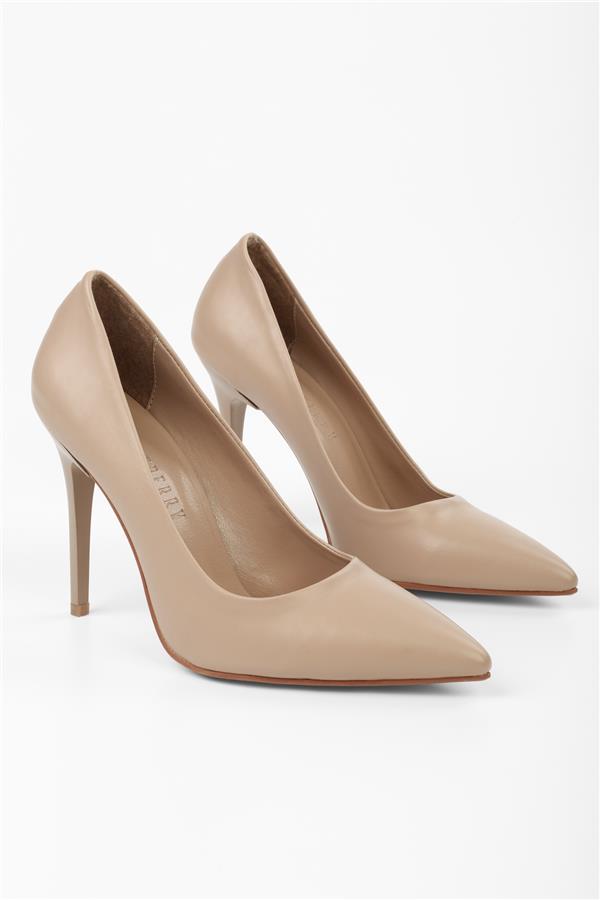 Kadın Deyna Ten Cilt Klasik Topuklu Stiletto
