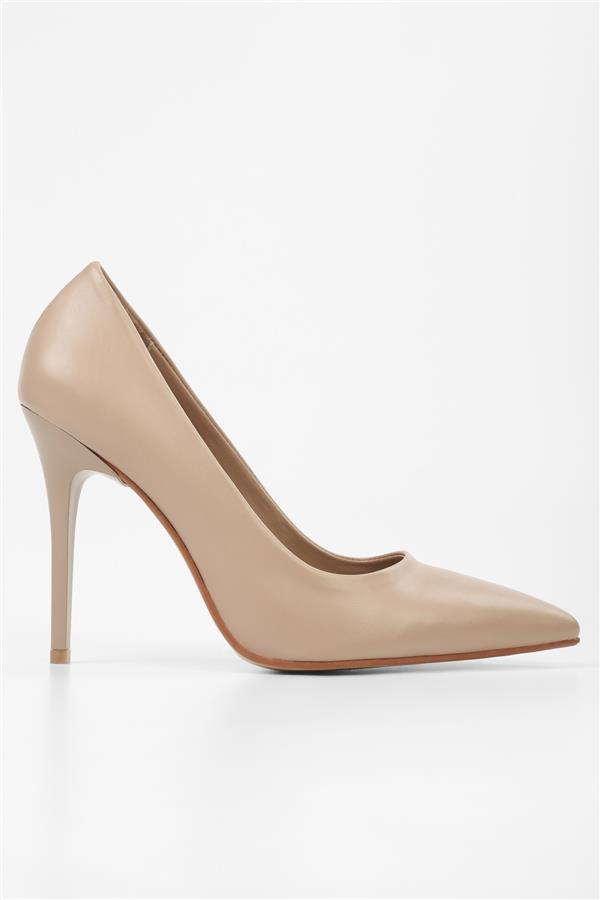 Kadın Deyna Ten Cilt Klasik Topuklu Stiletto