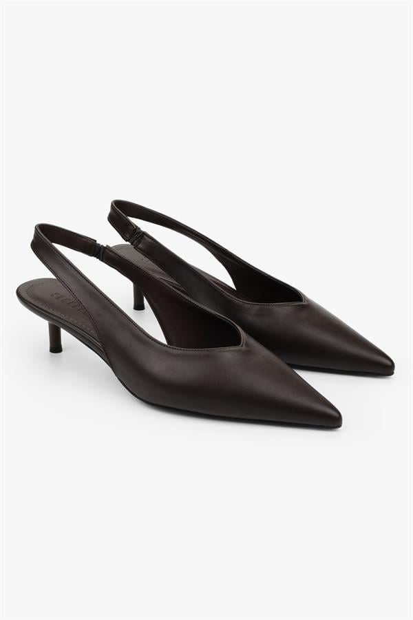 Kadın Enca Kahve Cilt Stiletto
