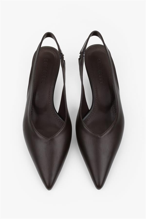 Kadın Enca Kahve Cilt Stiletto