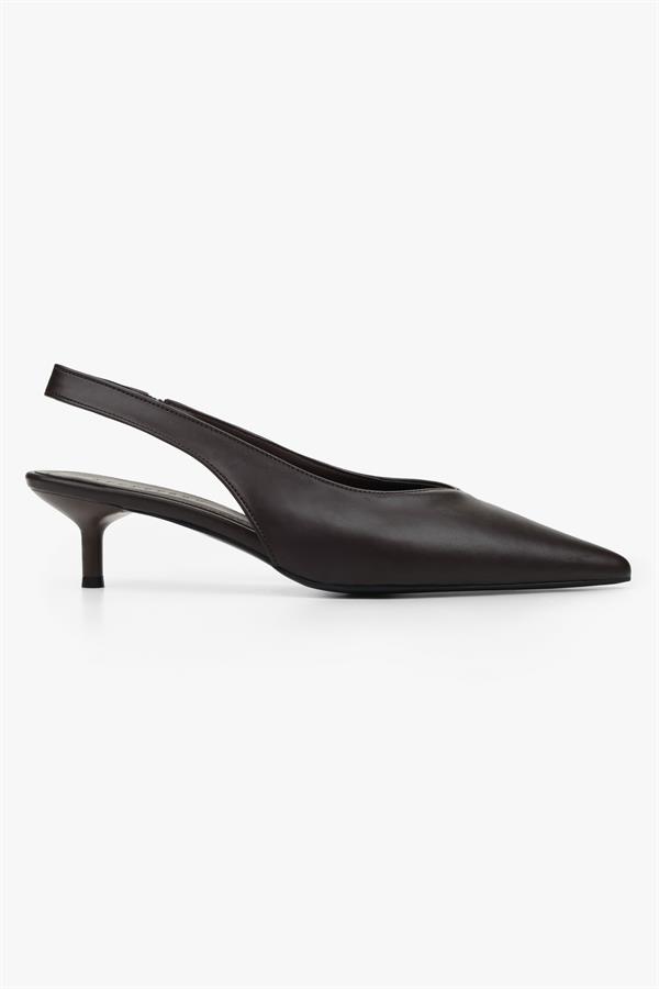 Kadın Enca Kahve Cilt Stiletto