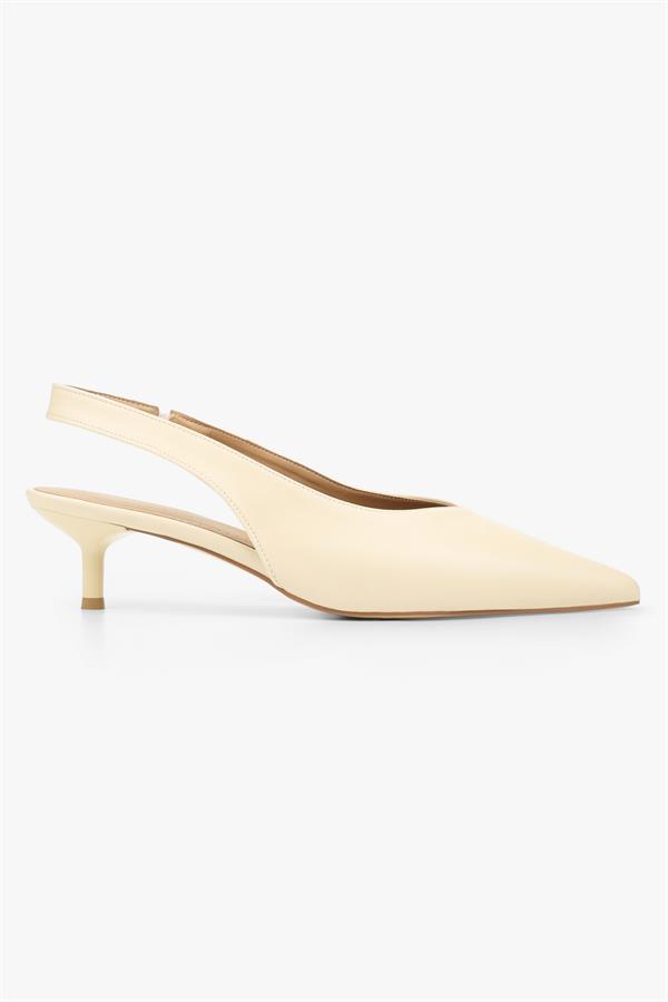 Kadın Enca Tereyağ Sarısı Cilt Stiletto