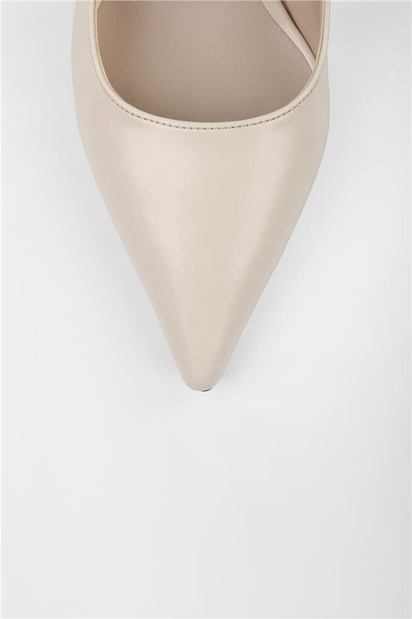 Kadın Estelle Ekru Cilt Stiletto