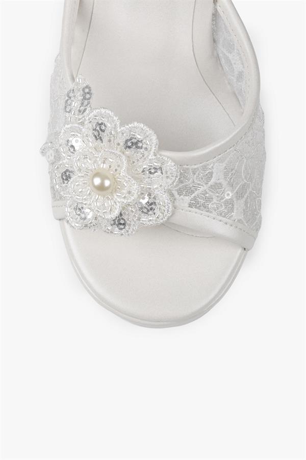 Kadın Flories Sedef Cilt Platform Topuklu Ayakkabı