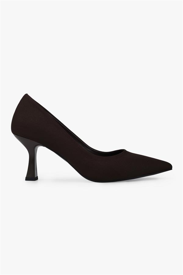 Kadın Gatsby Kahve Mat Saten Stiletto