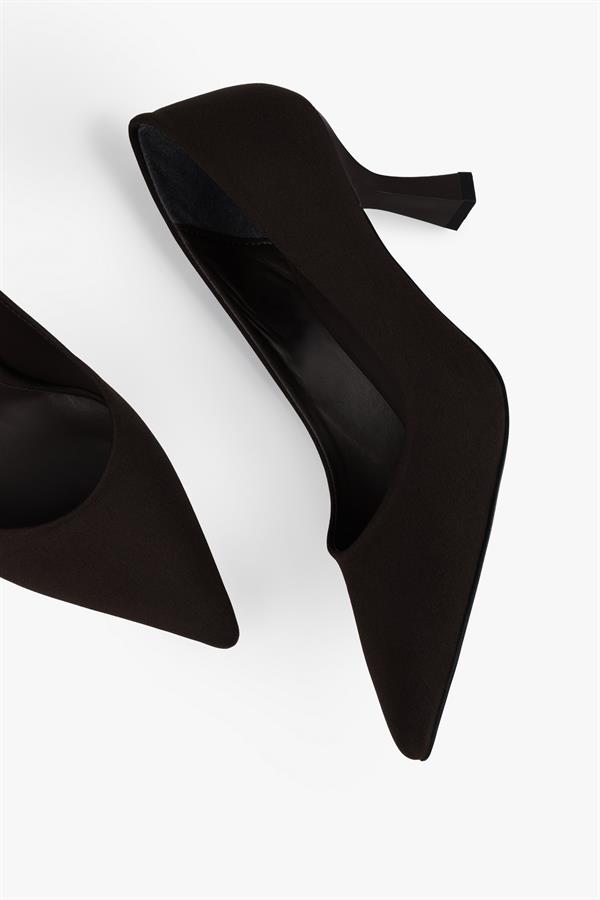 Kadın Gatsby Kahve Mat Saten Stiletto