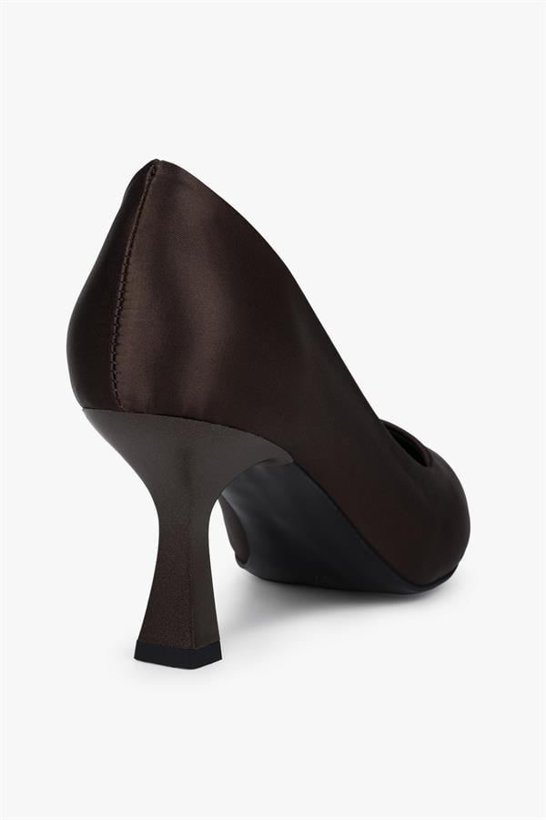 Kadın Gatsby Kahve Saten Stiletto
