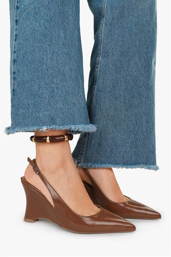 Kadın Gigi Karamel Cilt Dolgu Topuklu Stiletto