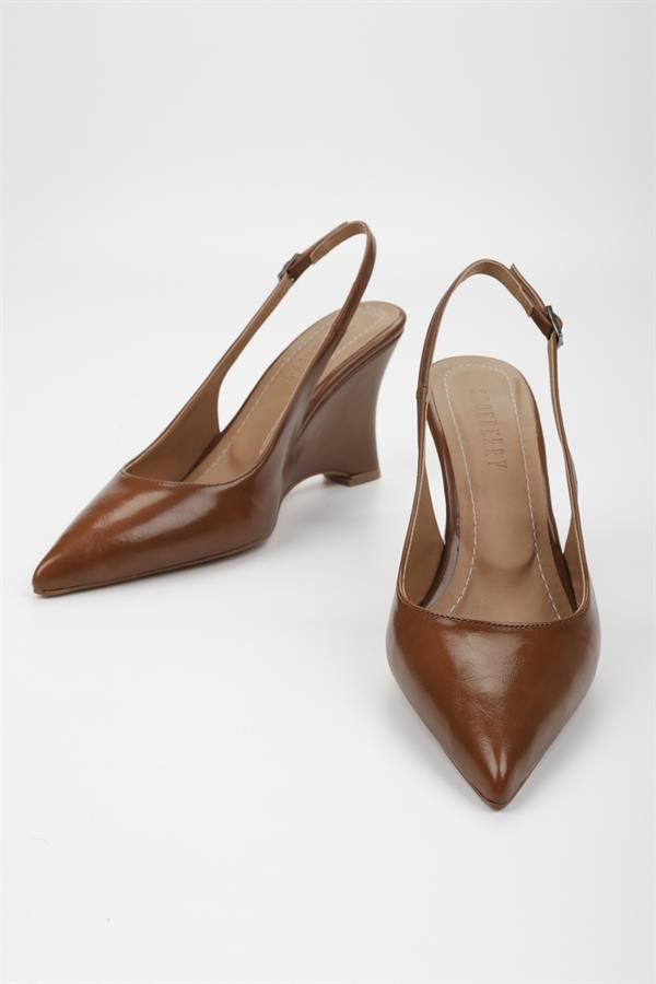 Kadın Gigi Karamel Cilt Dolgu Topuklu Stiletto