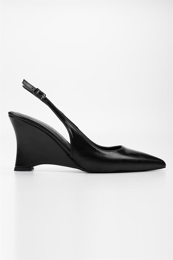 Kadın Gigi Siyah Cilt Dolgu Topuklu Stiletto