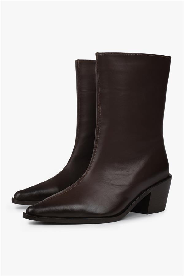 Kadın Glac Kahve Hakiki Deri Bot