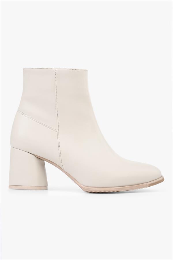 Kadın Haylee Bej Cilt Topuklu Bot