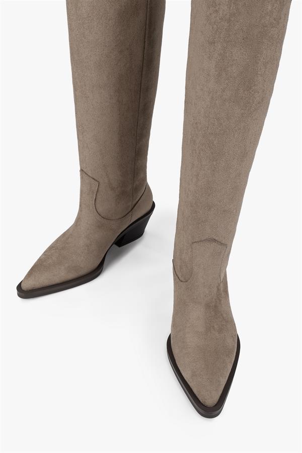 Kadın Kailey Vizon Süet Kovboy Çizme