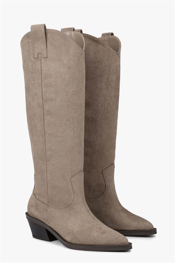 Kadın Kailey Vizon Süet Kovboy Çizme