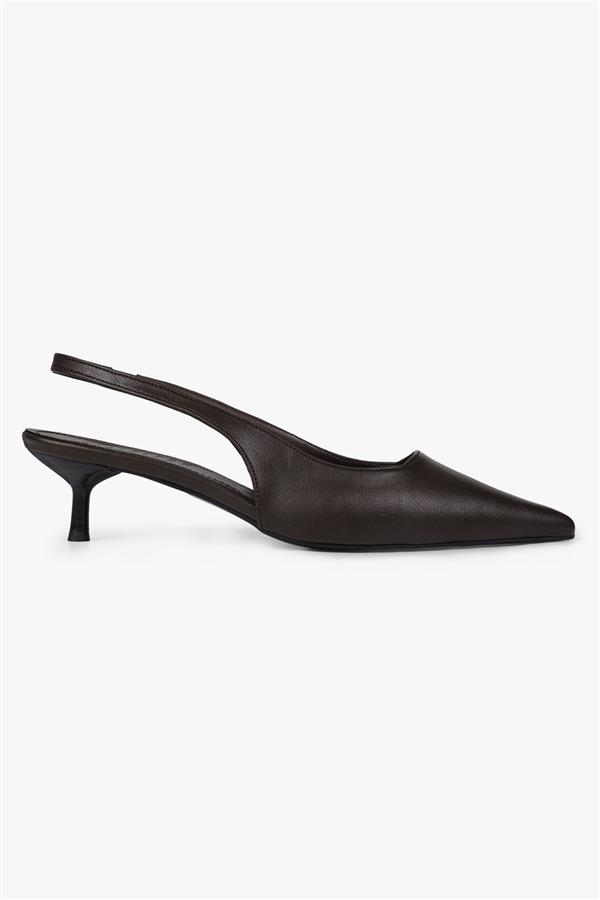 Kadın Kate Acı Kahve Cilt Stiletto