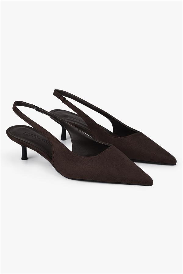 Kadın Kate Acı Kahve Süet Stiletto