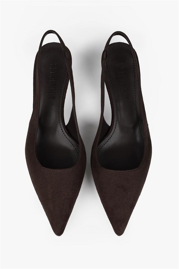 Kadın Kate Acı Kahve Süet Stiletto