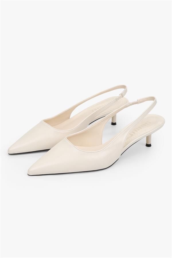 Kadın Kate Bej Cilt Mini Topuklu Stiletto