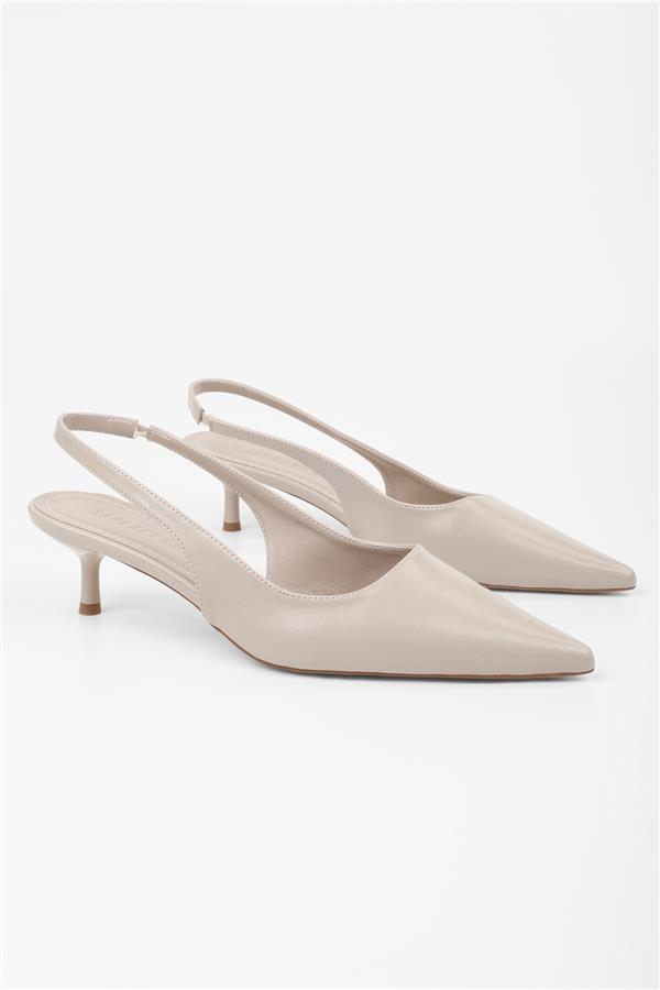 Kadın Kate Ekru Cilt Stiletto