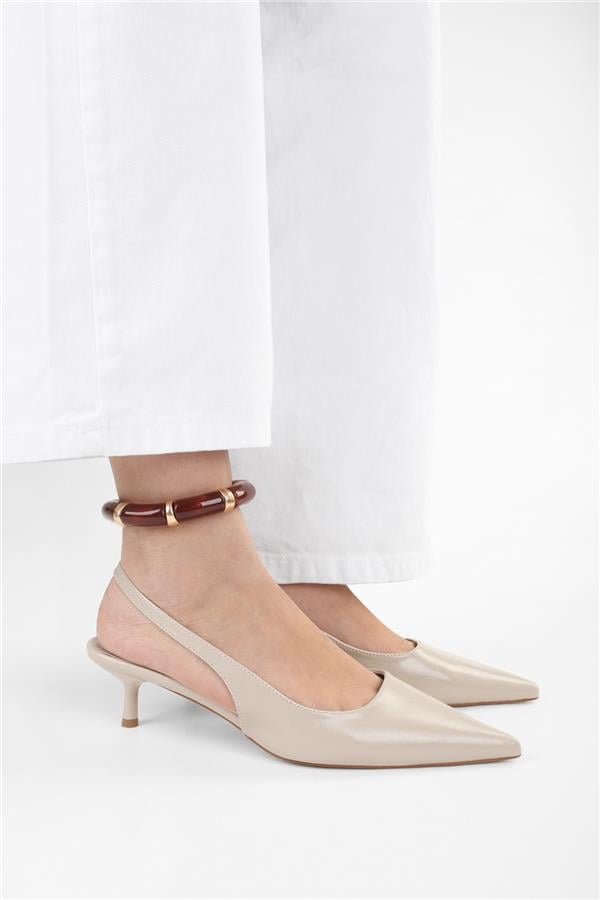Kadın Kate Ekru Cilt Stiletto