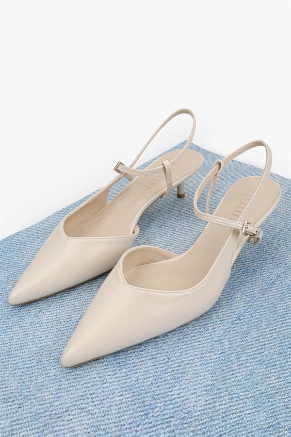 Kadın Lea Ekru Parlak Stiletto