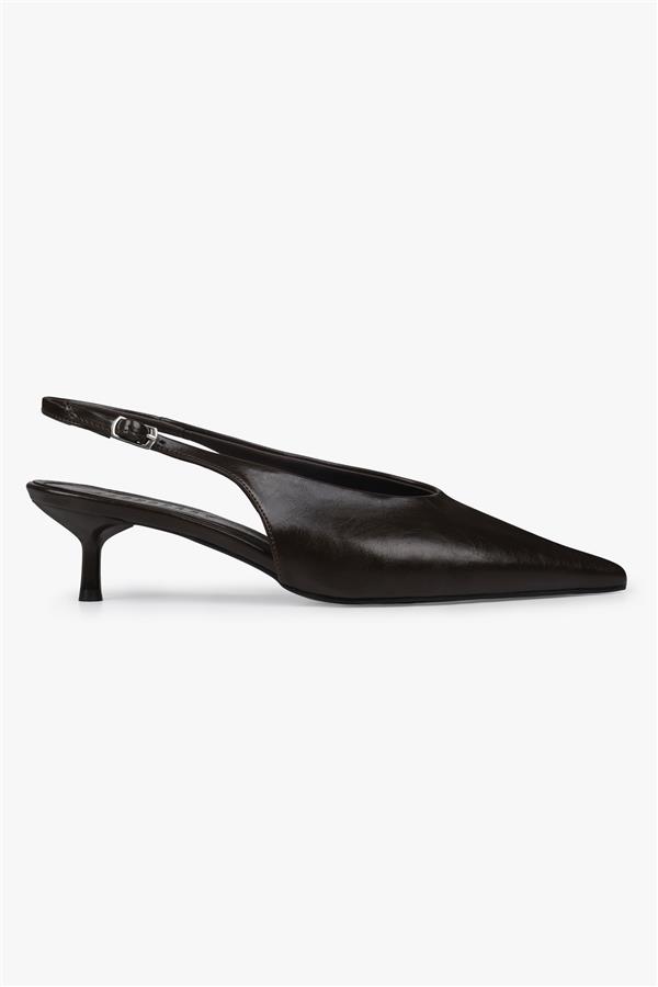 Kadın Luna Kahve Cilt Stiletto