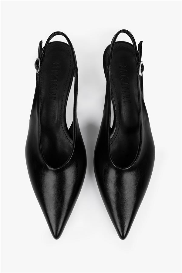 Kadın Luna Siyah Cilt Stiletto