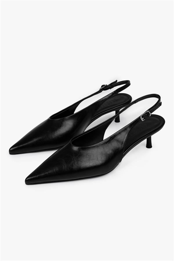 Kadın Luna Siyah Cilt Stiletto