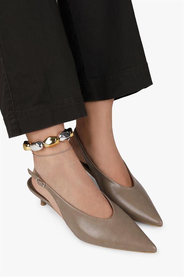 Kadın Luna Vizon Cilt Stiletto