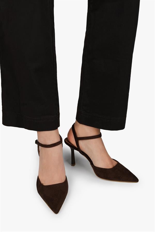 Kadın Lura Kahve Süet Stiletto