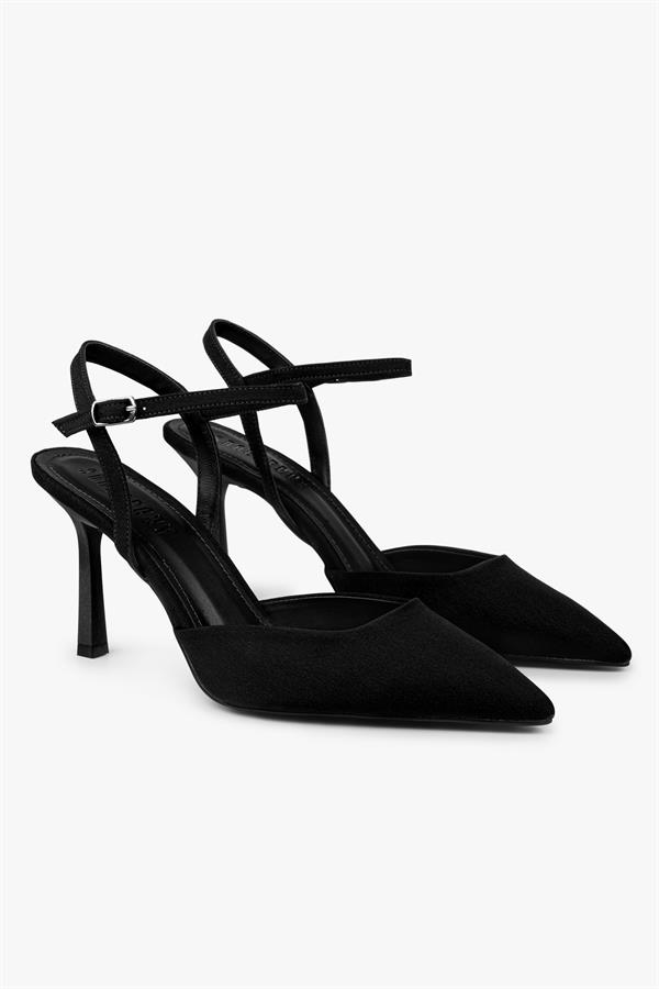 Kadın Lura Siyah Saten Stiletto