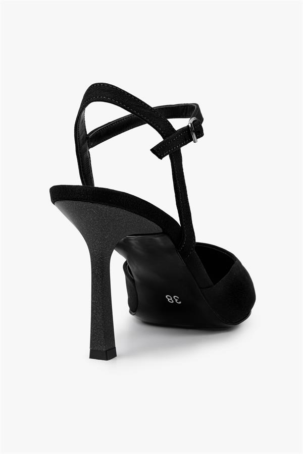 Kadın Lura Siyah Saten Stiletto